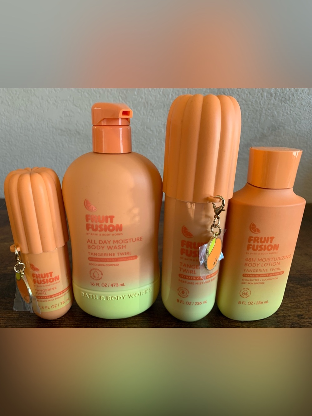 Bath & Body Works Fruit Fusion Tangerine Body Wash, Mist, and Lotion